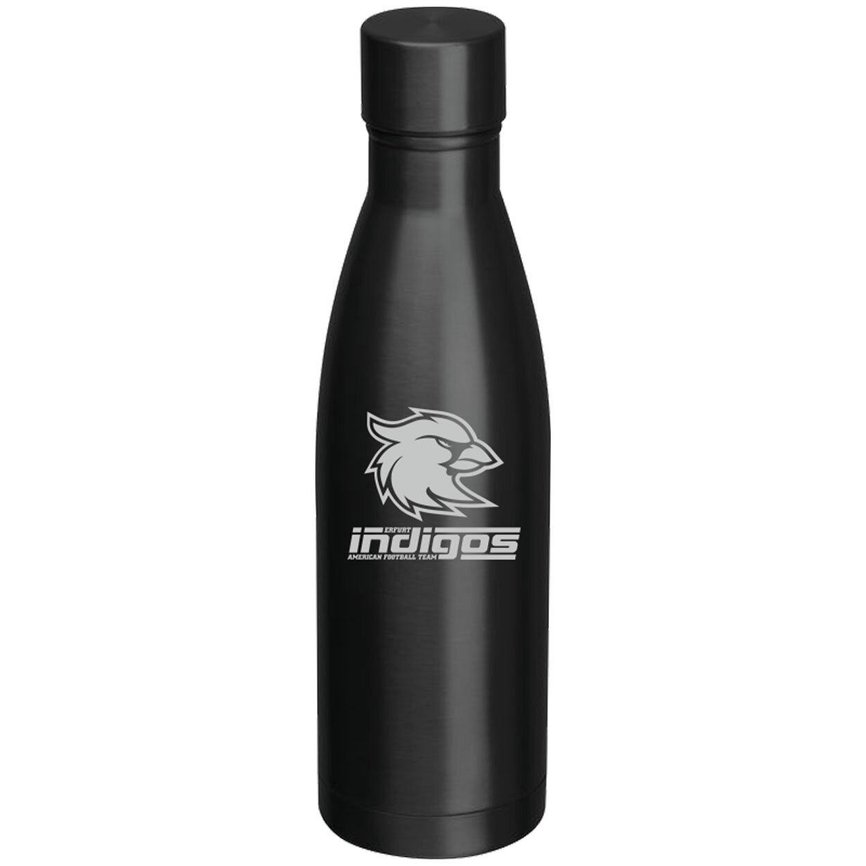 Isolierflasche | Edelstahl | matt | schwarz | 500ml