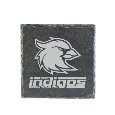 Untersetzer | Schiefer | Logo | Erfurt Indigos
