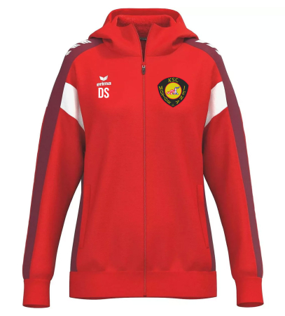 Trainingsjacke mit Kapuze | ERIMA Celebrate 125 | Damen | red/new bordeaux | KSC Motor Jena e.V.