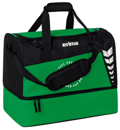 Sporttasche mit Bodenfach | Erima Six Wings | smaragd/schwarz | TSSC Erfurt e.V.