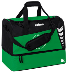 Sporttasche mit Bodenfach | Erima Six Wings | smaragd/schwarz | TSSC Erfurt e.V.