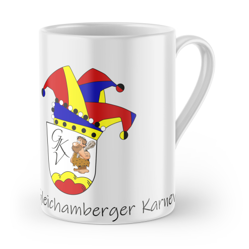 Keramiktasse | Wappen | weiß | Gleichamberger Karnevalsverein e.V.