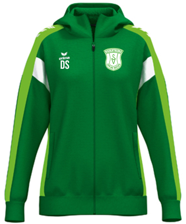 Trainingsjacke mit Kapuze | ERIMA Celebrate 125 | Damen | smaragd/green gecko | SV Grün-Weiß Niedertrebra