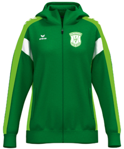 Trainingsjacke mit Kapuze | ERIMA Celebrate 125 | Damen | smaragd/green gecko | SV Grün-Weiß Niedertrebra