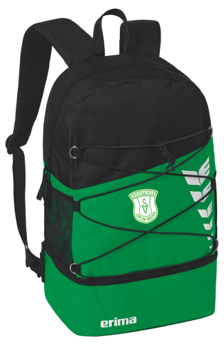 Rucksack | Erima Six Wings | smaragd/schwarz | SV Grün-Weiss Niedertrebra e.V.