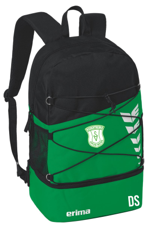 Rucksack | Erima Six Wings | smaragd/schwarz | SV Grün-Weiss Niedertrebra e.V.