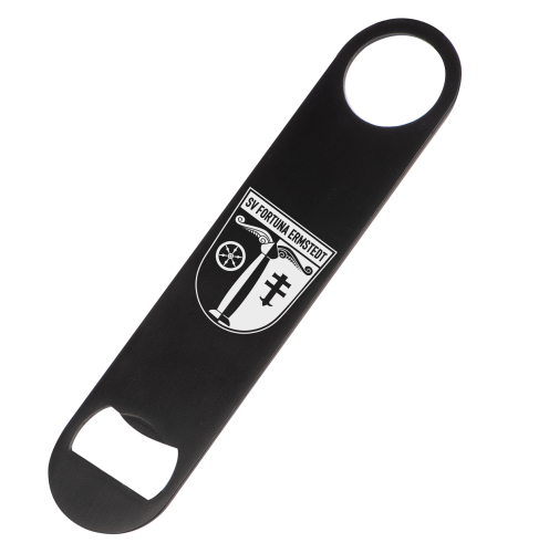 Flaschenöffner | XXL | Edelstahl | matt schwarz |  Logo | SV Fortuna Ermstedt