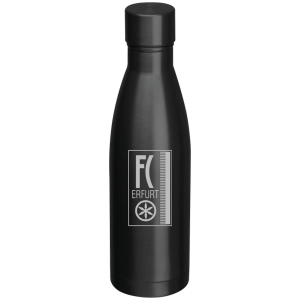 Edelstahlflasche | Thermo | matt schwarz | 500ml | Traditionslogo