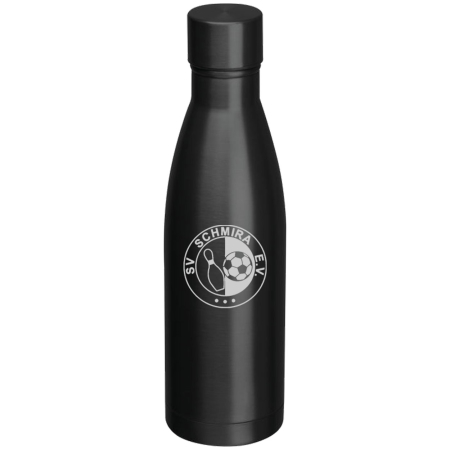 Edelstahlflasche | vakuumisoliert | matt schwarz | 500ml...