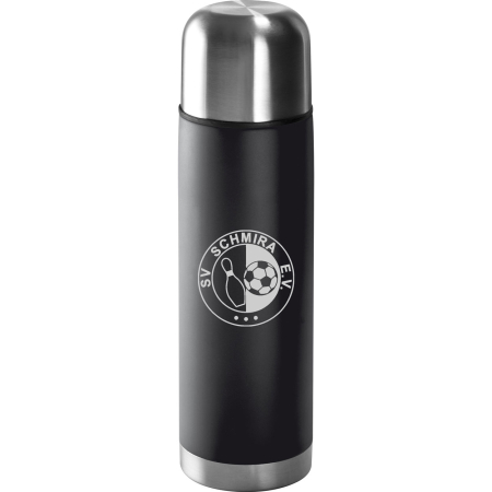 Isolierflasche | Edelstahl | matt | schwarz | 500ml | SV...