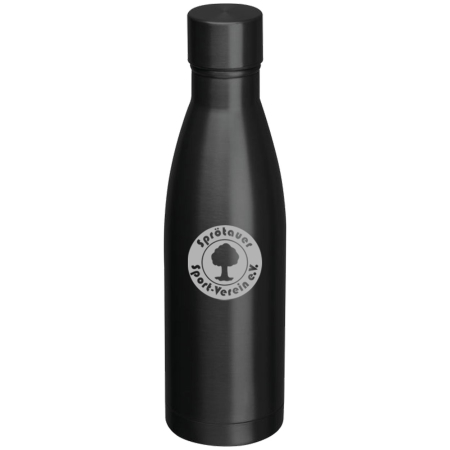 Edelstahlflasche | vakuumisoliert | matt schwarz | 500ml...