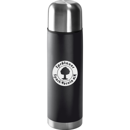 Isolierflasche | Edelstahl | matt | schwarz | 500ml |...