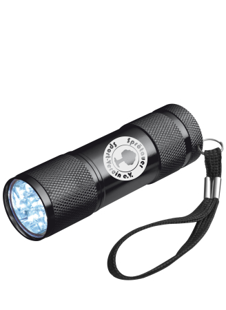 LED Taschenlampe | Aluminium | schwarz | Logo |...