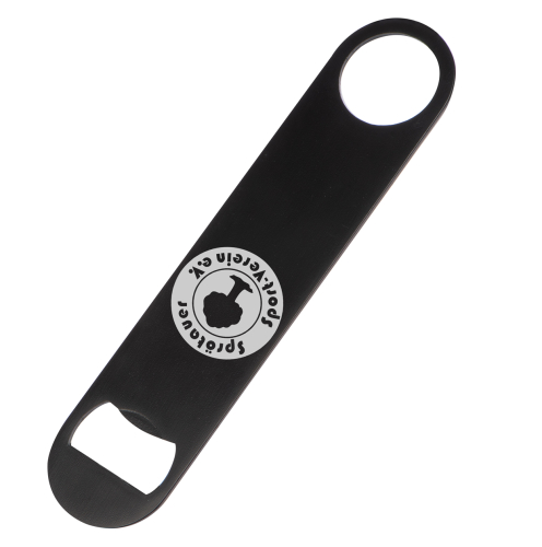 Flaschenöffner | XXL | Edelstahl | matt schwarz |  Logo | Sprötauer SV