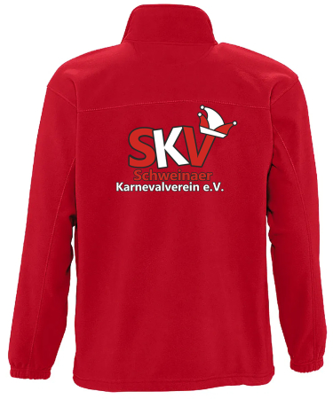 Fleecejacke | Herren | rot | Schweinaer Karnevalverein e.V.
