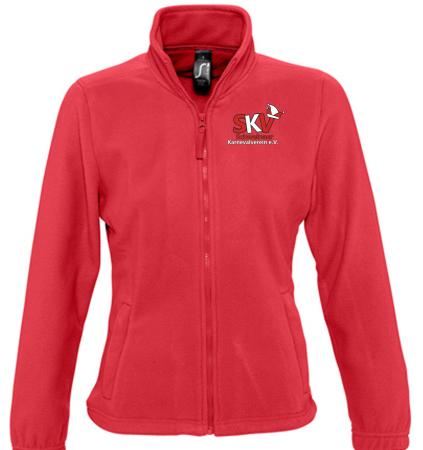Fleecejacke | Damen | rot | Schweinaer Karnevalverein e.V.