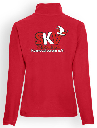 Fleecejacke | Damen | rot | Schweinaer Karnevalverein e.V.