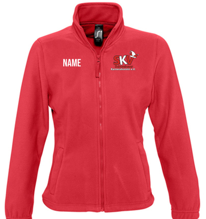 Fleecejacke | Damen | rot | Schweinaer Karnevalverein e.V.