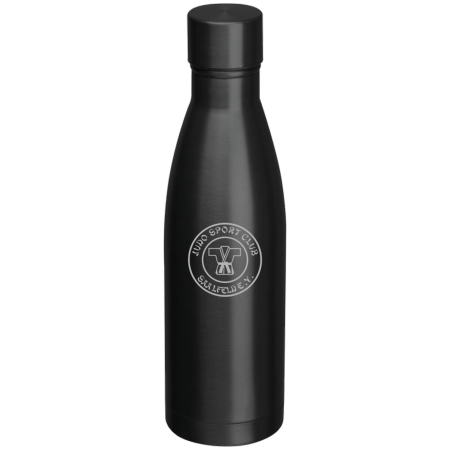 Edelstahlflasche | vakuumisoliert | matt schwarz | 500ml...