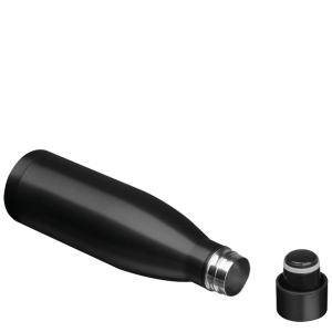 Edelstahlflasche | vakuumisoliert | matt schwarz | 500ml | JSC Saalfeld