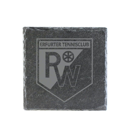 Untersetzer | Schiefer | Logo | Erfurter Tennisclub...
