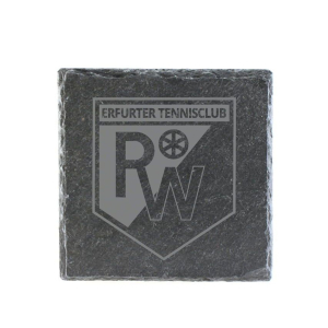 Untersetzer | Schiefer | Logo | Erfurter Tennisclub Rot-Weiß