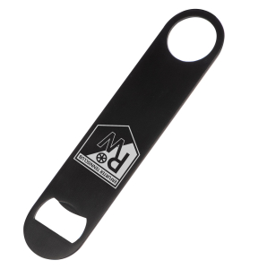 Flaschenöffner | XXL | Edelstahl | matt schwarz |  Logo | Erfurter Tennisclub Rot-Weiß