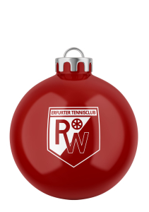 Weihnachtsbaumkugel | glänzend | Logo | Erfurter Tennisclub Rot-Weiß