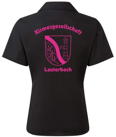Bluse | kurzarm | Damen | schwarz | Kirmesgesellschaft Lauterbach