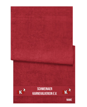Badetuch | Strandtuch | rot | Schweinaer Karnevalverein e.V.