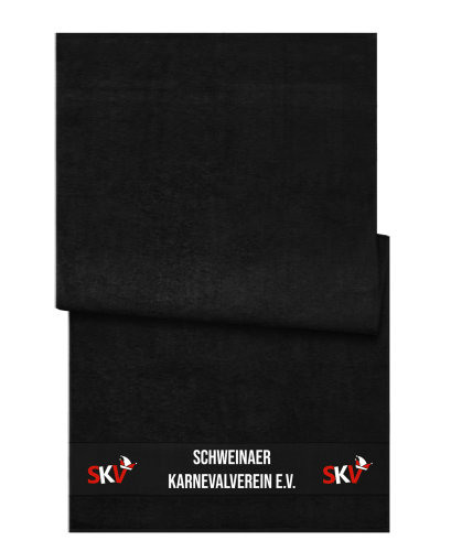 Badetuch | Strandtuch | schwarz | Schweinaer Karnevalverein e.V.