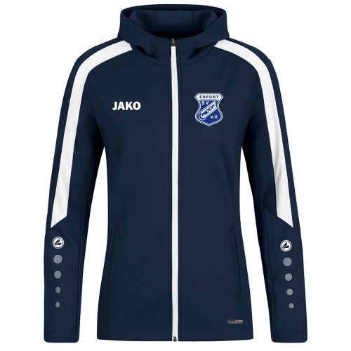Polyesterjacke mit Kapuze für Damen | JAKO Power | marine/weiß | Trainer | SV Empor Erfurt