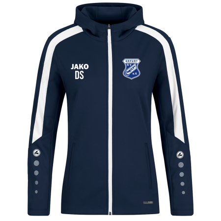 Polyesterjacke mit Kapuze für Damen | JAKO Power | marine/weiß | Trainer | SV Empor Erfurt