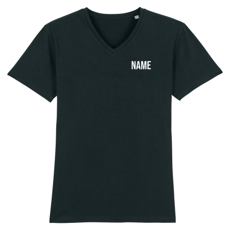 T-Shirt mit V-Ausschnitt Herren | Stanley Stella Presenter | schwarz | Kirmesgesellschaft Schmira
