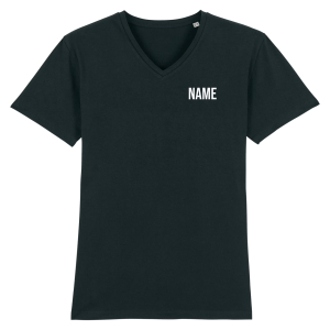 T-Shirt mit V-Ausschnitt Herren | Stanley Stella Presenter | schwarz | Kirmesgesellschaft Schmira
