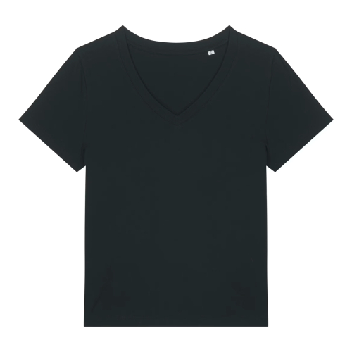 T-Shirt mit V-Ausschnitt Damen | Stanley Stella Isla | schwarz | Kirmesgesellschaft Schmira