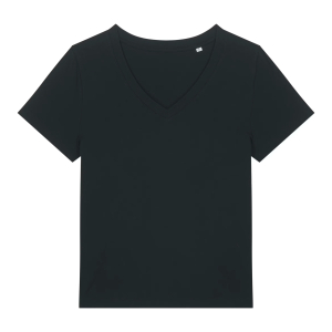T-Shirt mit V-Ausschnitt Damen | Stanley Stella Isla | schwarz | Kirmesgesellschaft Schmira