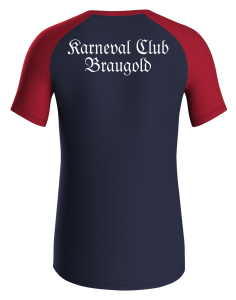 T-Shirt für Kinder/Herren | JAKO Iconic | marine/chili rot | Karneval Club Braugold