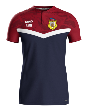 Poloshirt für Herren | JAKO Iconic | marine/chili rot | Karneval Club Braugold