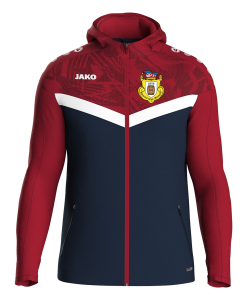 Kapuzenjacke JAKO Iconic | Kinder/Herren | marine/chili red | Karneval Club Braugold
