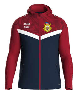 Kapuzenjacke JAKO Iconic | Kinder/Herren | marine/chili red | Karneval Club Braugold