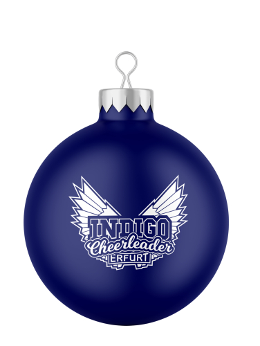 Weihnachtsbaumkugel | matt | Wings Logo | Indigo Cheerleader
