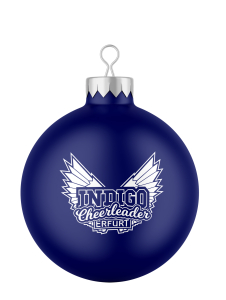 Weihnachtsbaumkugel | matt | Wings Logo | Indigo Cheerleader