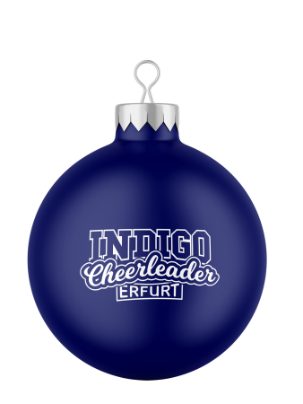Weihnachtsbaumkugel | matt | Claim Logo | Indigo Cheerleader