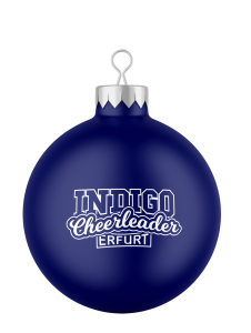 Weihnachtsbaumkugel | matt | Claim Logo | Indigo Cheerleader
