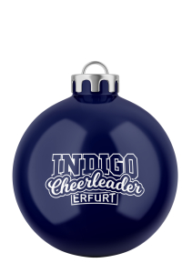 Weihnachtsbaumkugel | glanz | Claim Logo | Indigo Cheerleader