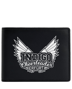 Ledergeldbörse schwarz quer | Indigos Cheerleader