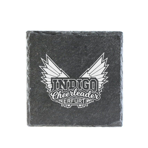 Untersetzer | Schiefer | Logo | Indigo Cheerleader