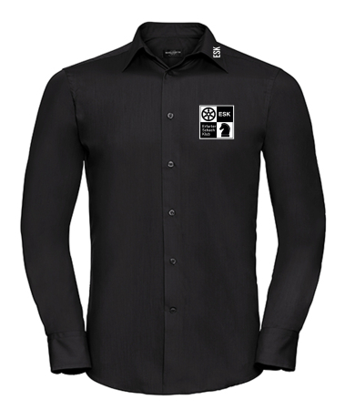 Hemd | langarm | Herren | schwarz | Erfurter Schachklub