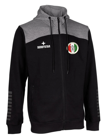 Kapuzen Sweatjacke | Derbystar Ultimo | Kinder/Herren | schwarz/grau | SG Union Rastenberg